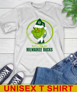 Milwaukee Bucks NBA Christmas Grinch I Hate People But I Love My Favorite Basketball Team T-Shirt Milwaukee Bucks NBA Christmas Grinch I Hate People But I Love My Favorite Basketball Team T-Shirt