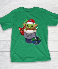 Minnesota Timberwolves Christmas Baby Yoda Star Wars Funny Happy NBA T-Shirt