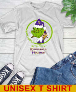 Minnesota Vikings NFL Christmas Grinch I Hate People But I Love My Favorite Football Team T-Shirt Minnesota Vikings NFL Christmas Grinch I Hate People But I Love My Favorite Football Team T-Shirt