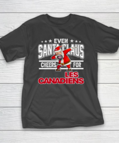 Montreal Canadiens Even Santa Claus Cheers For Christmas NHL T-Shirt