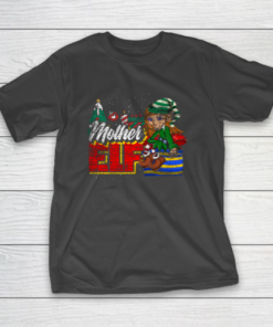 Mother Elf Matching Family Group Christmas Pajama Mommy T-Shirt