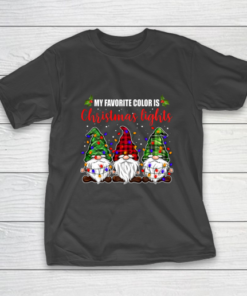 My Favorite Color Is Christmas Light Gnome Merry Christmas T-Shirt