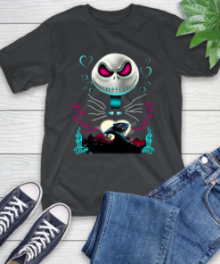 NFL Carolina Panthers Jack Skellington Sally The Nightmare Before Christmas Football T-Shirt