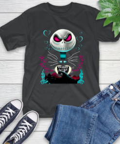 NFL Oakland Raiders Jack Skellington Sally The Nightmare Before Christmas Football T-Shirt
