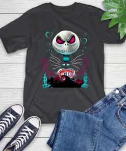NHL Montreal Canadiens Jack Skellington Sally The Nightmare Before Christmas Hockey T-Shirt