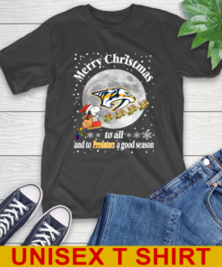 Nashville Predators Merry Christmas To All And To Predators A Good Season NHL Hockey Sports T-Shirt