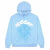 New Collection Sp5der Web Hoodie – Sky Blue  Shop Now