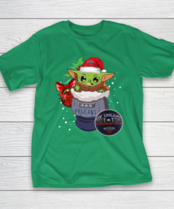 New Orleans Pelicans Christmas Baby Yoda Star Wars Funny Happy NBA T-Shirt