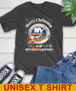 New York Islanders Merry Christmas To All And To Islanders A Good Season NHL Hockey Sports T-Shirt
