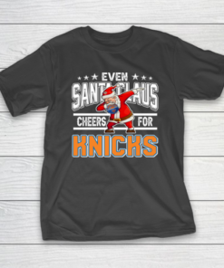 New York Knicks Even Santa Claus Cheers For Christmas NBA T-Shirt