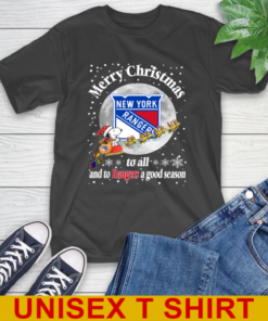 New York Rangers Merry Christmas To All And To Rangers A Good Season NHL Hockey Sports T-Shirt