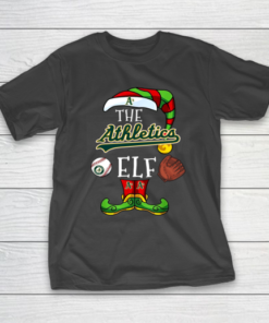 Oakland Athletics Christmas ELF Funny MLB T-Shirt