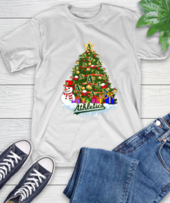 Oakland Athletics Merry Christmas MLB Baseball Sports T-Shirt Oakland Athletics Merry Christmas MLB Baseball Sports T-Shirt