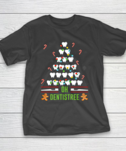 Oh Dentistree Teeth Christmas Tree Dentist Xmas T-Shirt