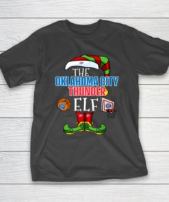 Oklahoma City Thunder Christmas ELF Funny NBA T-Shirt