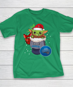 Orlando Magic Christmas Baby Yoda Star Wars Funny Happy NBA T-Shirt