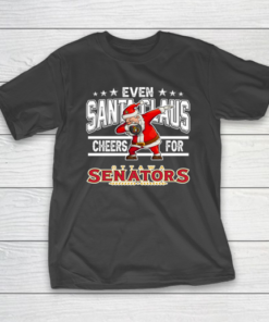Ottawa Senators Even Santa Claus Cheers For Christmas NHL T-Shirt