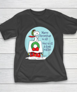 Peanuts Snoopy Merry Christmas and to all Good Night T-Shirt