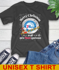 Philadelphia 76ers Merry Christmas To All And To 76ers A Good Season NBA Basketball Sports T-Shirt