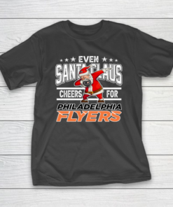 Philadelphia Flyers Even Santa Claus Cheers For Christmas NHL T-Shirt
