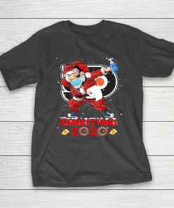 Philadelphia Flyers Funny Santa Claus Dabbing Christmas 2020 NHL T-Shirt