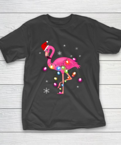 Pink Flamingo Christmas T-Shirt