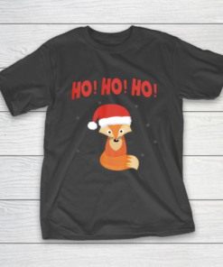 Retro Ho Ho Ho Christmas Santa Group Fox T-Shirt