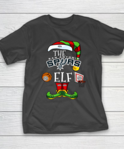 San Antonio Spurs Christmas ELF Funny NBA T-Shirt