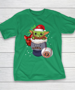 San Francisco Giants Christmas Baby Yoda Star Wars Funny Happy MLB T-Shirt