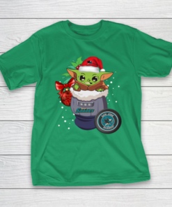 San Jose Sharks Christmas Baby Yoda Star Wars Funny Happy NHL T-Shirt