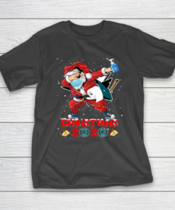 San Jose Sharks Funny Santa Claus Dabbing Christmas 2020 NHL T-Shirt