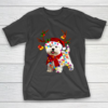 Santa westie dog gorgeous reindeer Light Christmas T-Shirt