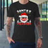 Santa’s Favorite Substitute Teacher Christmas Santa Face T-Shirt