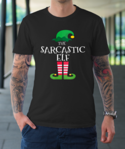Sarcastic Elf Matching Family Group Christmas Party Pajama T-Shirt