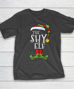 Shy Elf Family Matching Christmas Group Funny Pajama T-Shirt