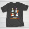 Snowman Halloween And Merry Christmas Happy Hallothanksmas T-Shirt