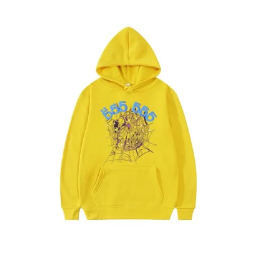 Sp5der 555555 Angel Number Hoodie Men Yellow  Shop Now