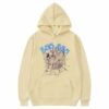 Sp5der 555555 Angel Number Khaki Hoodie  Limited In Stocks