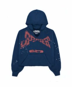 Sp5der Cropped Hoodie – Navy  Limited In Stocks  Buy Now