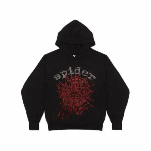 Sp5der OG Rhinestone Logo Hoodie – Black  Limited In Stock