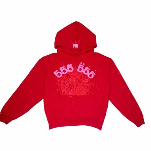 Sp5der Worldwide Red Angel Number 555 Hoodie – Red