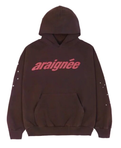 Spider Araignee Hooded Sweatshirt Brown  Limited In Stocks