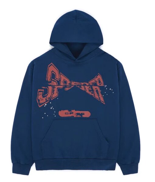 Spider Worldwide Hooded Sweatshirt Navy  Limited In Stocks