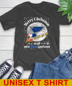 St.Louis Blues Merry Christmas To All And To Blues A Good Season NHL Hockey Sports T-Shirt