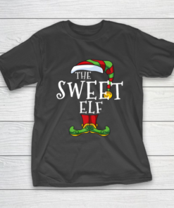 Sweet Elf Family Matching Christmas Group Funny Gift Pajama T-Shirt