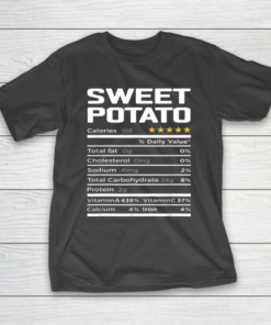 Sweet Potato Nutrition Facts Thanksgiving Christmas Food T-Shirt