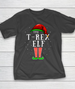T Rex Elf Matching Family Group Christmas Party Pajama T-Shirt