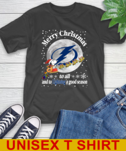 Tampa Bay Lightning Merry Christmas To All And To Lightning A Good Season NHL Hockey Sports T-Shirt