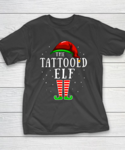 Tattooed Elf Matching Family Group Christmas Party Pajama T-Shirt