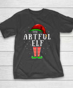 The Artful Elf Matching Family Group Christmas Party Pajama T-Shirt